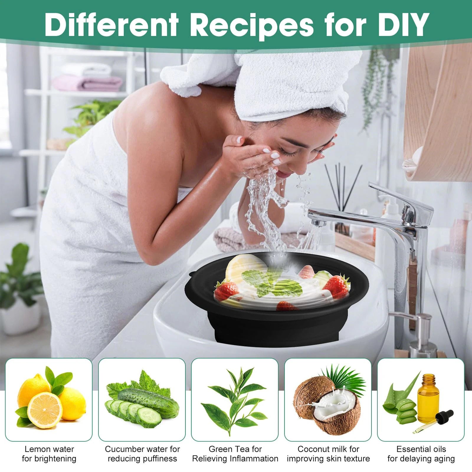 Facial Ice Bowl – Faltbare Eis-Gesichtsschale aus Silikon