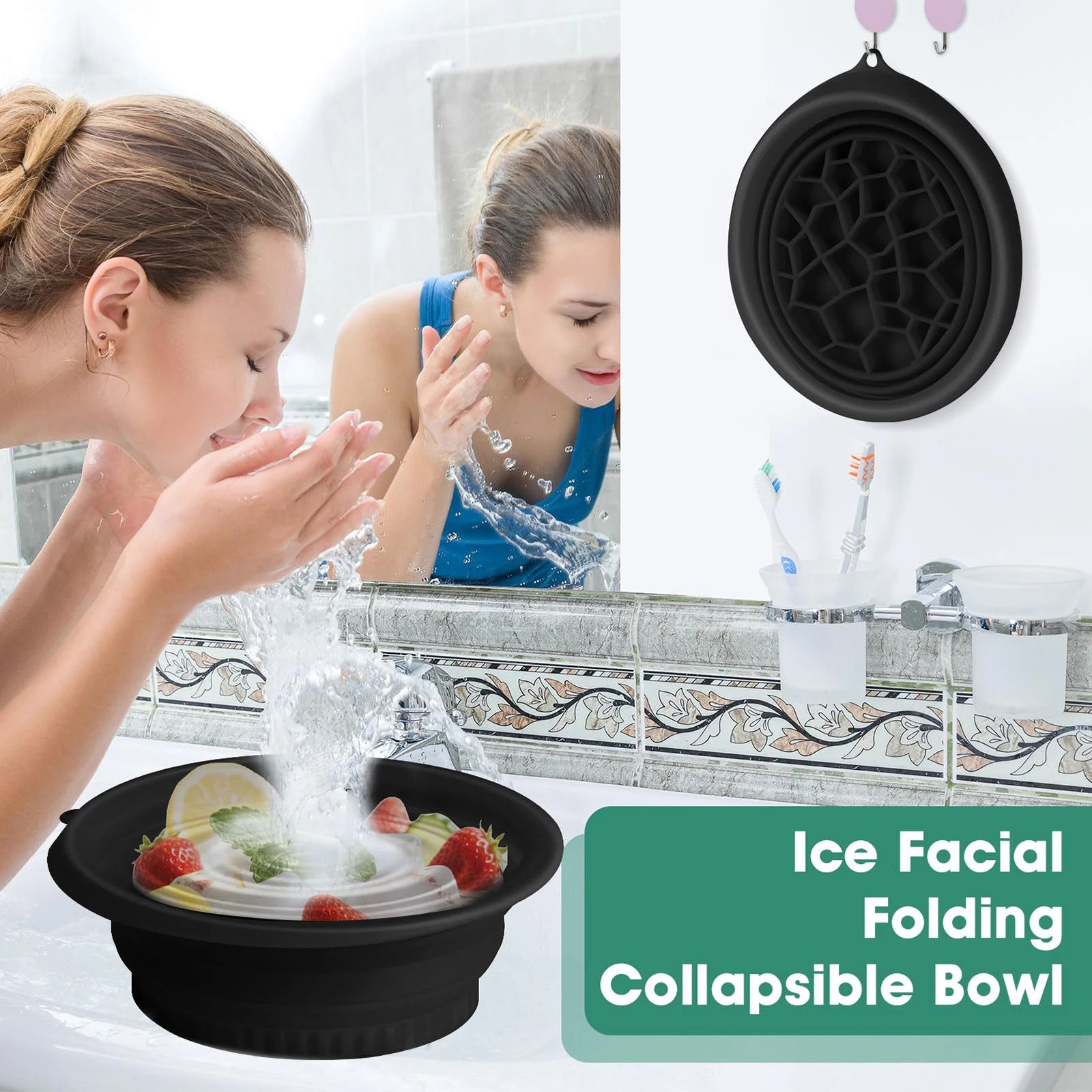Facial Ice Bowl – Faltbare Eis-Gesichtsschale aus Silikon